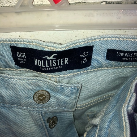 Hollister distressed boyfriend low rise vintage stretch jeans size 23W 25L​​​ - Picture 6 of 8